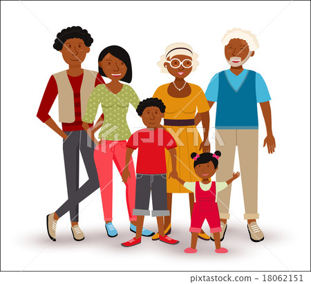 Happy African American family illustration 18062151