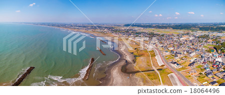 Aerial view of the area around the fishing port 18064496