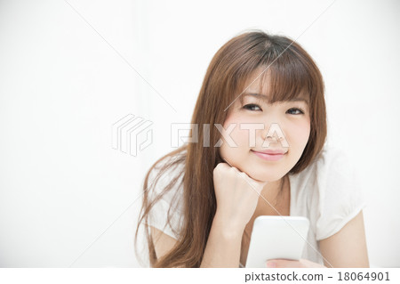Smartphone (bed) in room wear Smartphone (bed) in room wear 18064901