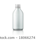 Glass medical bottle with screw cap. 18066274
