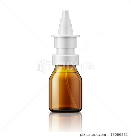 Glass nasal spray bottle. 18066281