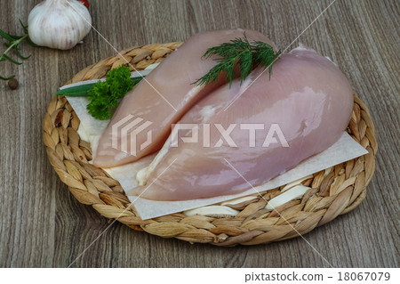 Raw chicken breast Raw chicken breast 18067079