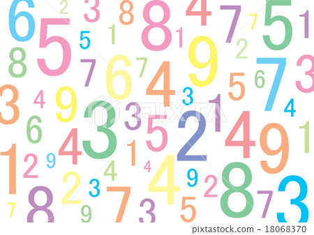 Colorful number background - Stock Illustration [18068370] - PIXTA