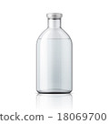 Glass medical bottle with aluminium cap. 18069700