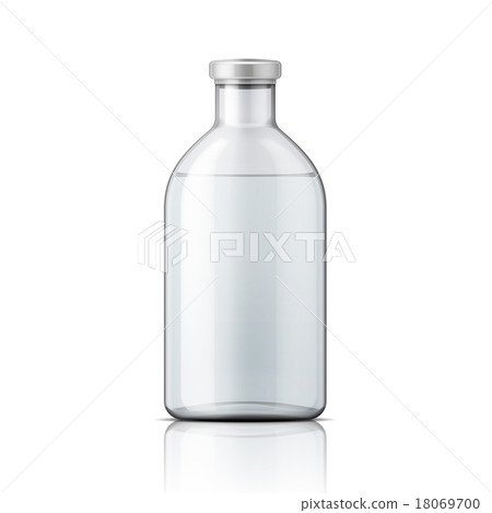 Glass medical bottle with aluminium cap. Glass medical bottle with aluminium cap. 18069700