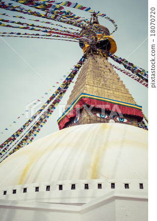 Boudhanath Stupa in the Kathmandu valley, Nepal Boudhanath Stupa in the Kathmandu valley, Nepal 18070720