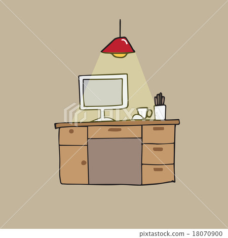 Desk working space and lamp 18070900