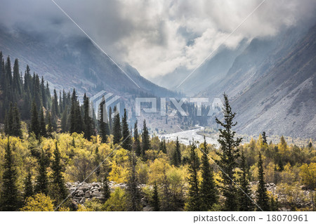 The panorama of mountain landscape The panorama of mountain landscape 18070961