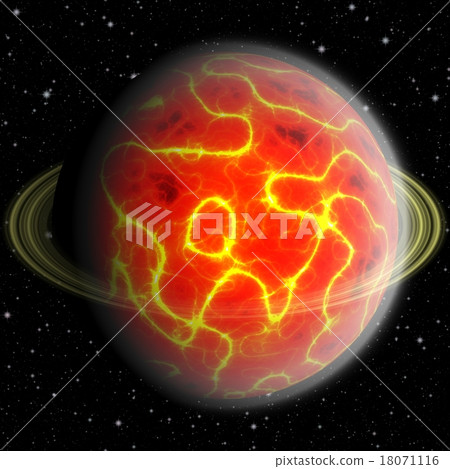 red hot fire planet with ring night sky red hot fire planet with ring night sky 18071116
