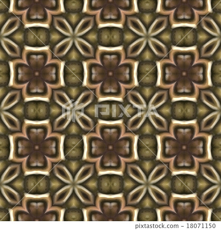brown kaleidoscope floral geometric seamless  18071150