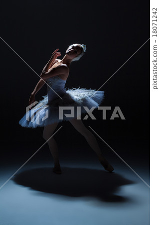 Portrait of the ballerina in ballet tatu on dack 18071242