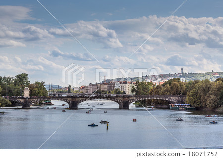 Vltava river and bridges in Prague  18071752