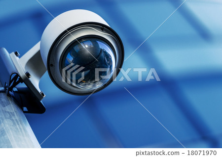 Stock Photo: security camera and urban video