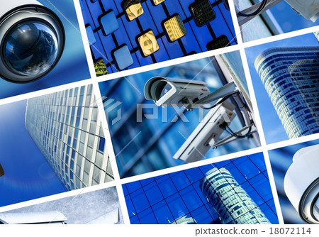 collage of security camera and urban video 18072114