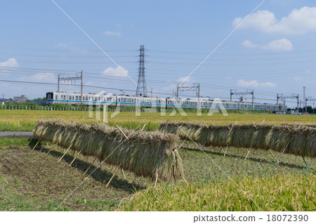 在鶴見溫泉附近的小田急線1000 18072390