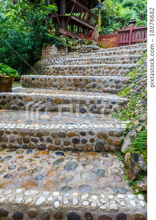 stairs stone path in garden 18076682