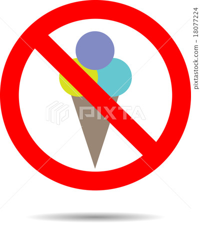 Ban ice cream sign 18077224