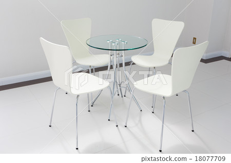 Modern Table and chairs in lobby 18077709