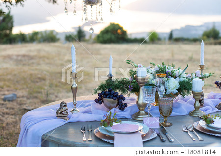 decorated for wedding elegant dinner table 18081814