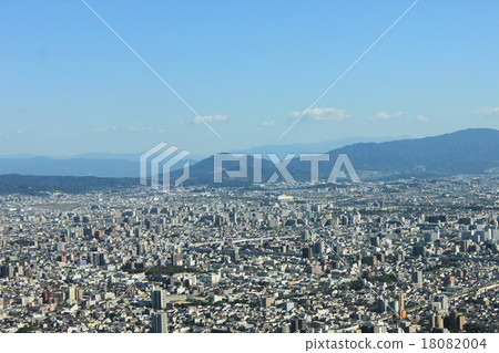 View of Osaka plain in the direction of Mt. Nikamiyama and Mt. Geumgang View of Osaka plain in the direction of Mt. Nikamiyama and Mt. Geumgang 18082004