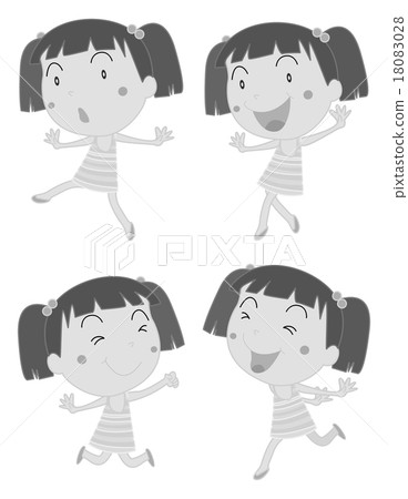Little girl doing different poses 18083028