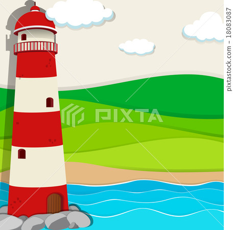 Lighthouse in the ocean Lighthouse in the ocean 18083087