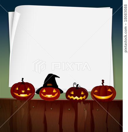 Blank paper with halloween theme background Blank paper with halloween theme background 18083088