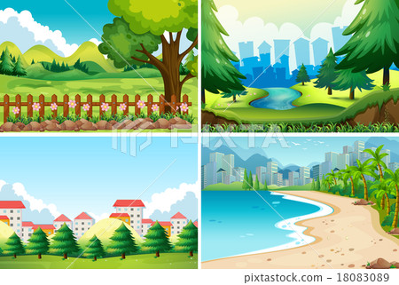 Four nature scene at daytime 18083089