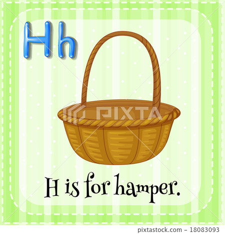 Flashcard letter H is for hamper Flashcard letter H is for hamper 18083093
