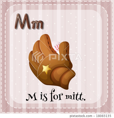 Flashcard letter M is for mitt 18083135
