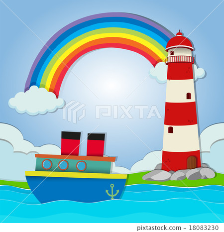 Ship floating in the ocean Ship floating in the ocean 18083230