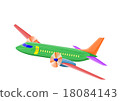 Illustration of a propeller plane (passenger plane) drawn colorfully 18084143