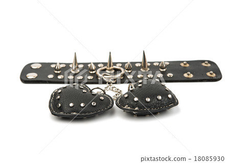 Rock style braided leather and metal bracelet 18085930