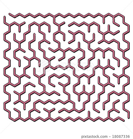 Labyrinth Isolated on White Background 18087336