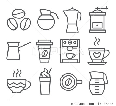 Coffee Line Icons Coffee Line Icons 18087882