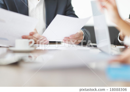 Business people working together at a meeting 18088306