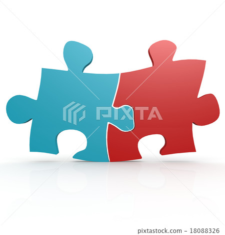 Blue and red puzzle Blue and red puzzle 18088326