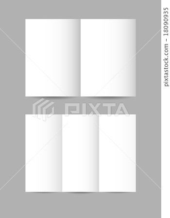 Vector simple folded paper leaflets Vector simple folded paper leaflets 18090935