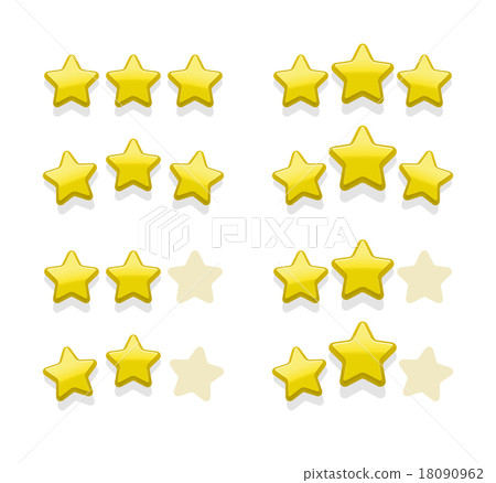 Vector sets of simple yellow stars 18090962
