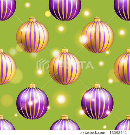New Year pattern with ball. Christmas wallpaper New Year pattern with ball. Christmas wallpaper 18092341