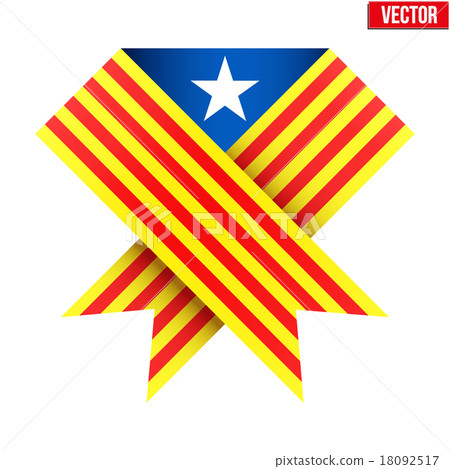 Ribbon of independence to support Catalonia. Ribbon of independence to support Catalonia. 18092517