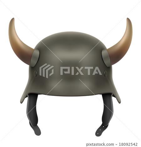 German Army helmet with horns. German Army helmet with horns. 18092542