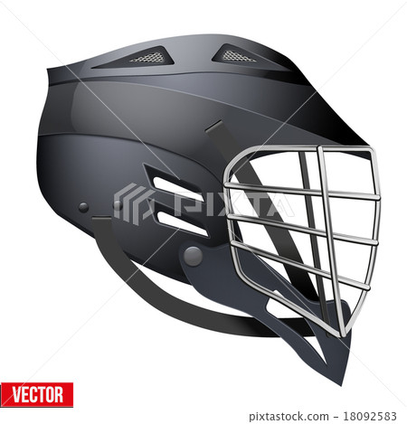 Red Lacrosse Helmet Side View Red Lacrosse Helmet Side View 18092583