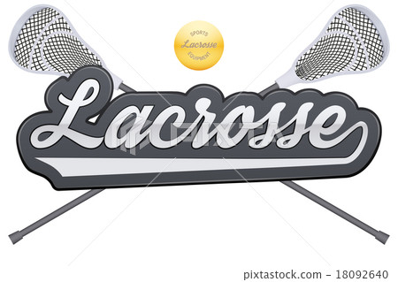 Lacrosse tag with ball and sticks. Lacrosse tag with ball and sticks. 18092640