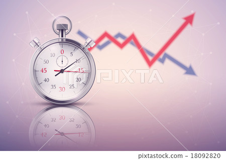 Background with analog stopwatch. Background with analog stopwatch. 18092820