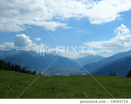 View of Maienfeld, Switzerland View of Maienfeld, Switzerland 18094729