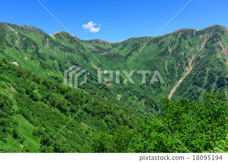夏天北阿爾卑斯山的Ridgeline 18095194