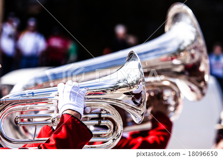 Brass Band in uniform performing 18096650