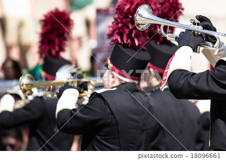 Brass Band in uniform performing 18096661