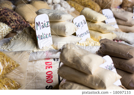Traditional food market in Peru. 18097133
